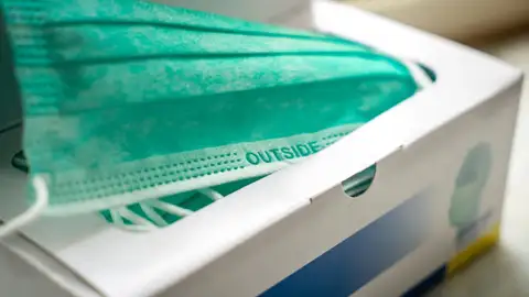 Imagen de mascarillas quirúrgicas publicada por la AEMPS Imagen de mascarillas quirúrgicas publicada por la AEMPS