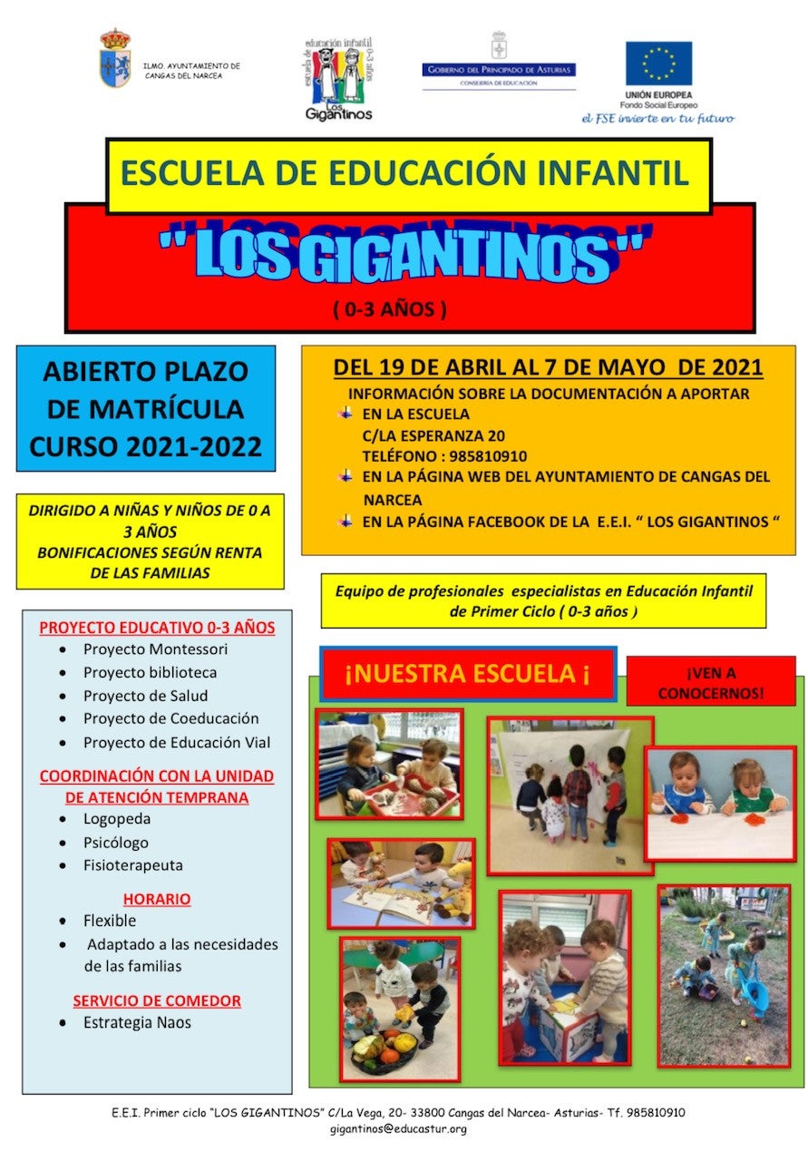 Se abre el plazo de matrícula para la Escuela 0-3 años Se abre el plazo de matrícula para la Escuela 0-3 años