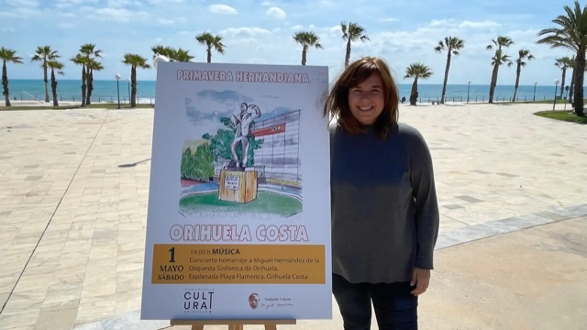El sábado 1 de mayo la Orquesta Sinfónica de Orihuela (OSO) ofrecerá un concierto en homenaje al poeta Miguel Hernández en la explanada de Playa Flamenca, en Orihuela Costa 