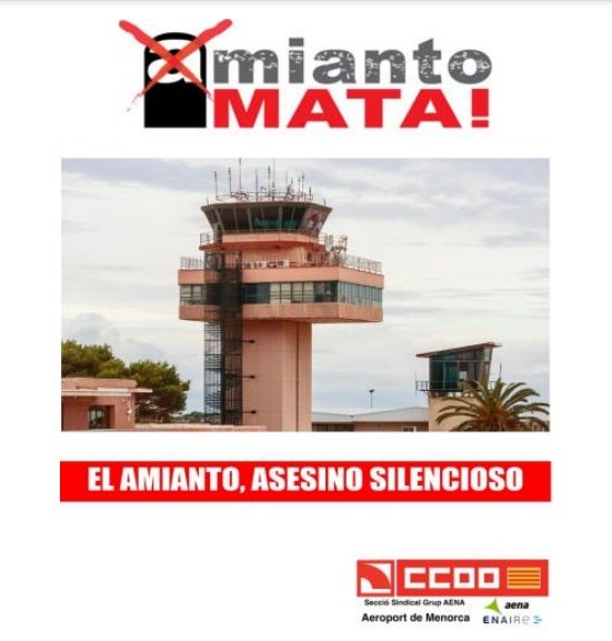 Exigen a Aena el desmantelamiento de la torre de control por tener amianto Exigen a Aena el desmantelamiento de la torre de control por tener amianto