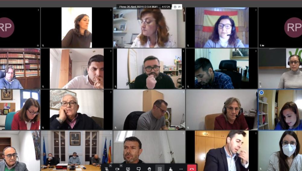 Pleno municipal telemático del Ayuntamiento de Crevillent.