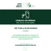 Cartel del cribado en Mérida Cartel del cribado en Mérida