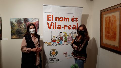 La regidora de Normalitzaci&oacute; Ling&uuml;&iacute;stica, Noelia Samblas junt amb Alicia Llop. 