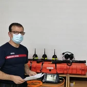Os bombeiros de Ourense contan cun novo equipo para a busca de persoas atrapadas Os bombeiros de Ourense contan cun novo equipo para a busca de persoas atrapadas