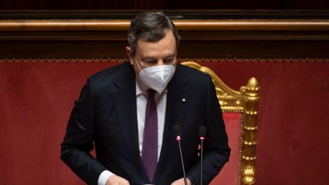Mario Draghi, primer ministro italiano.