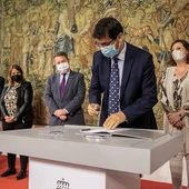 José Manuel Caballero ha firmado el convenio de colaboración con la Junta José Manuel Caballero ha firmado el convenio de colaboración con la Junta
