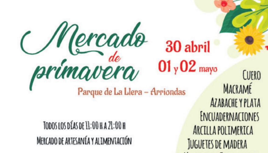Arriondas acoge este fin de semana un mercado de Primavera en el Parque de la Llera Arriondas acoge este fin de semana un mercado de Primavera en el Parque de la Llera