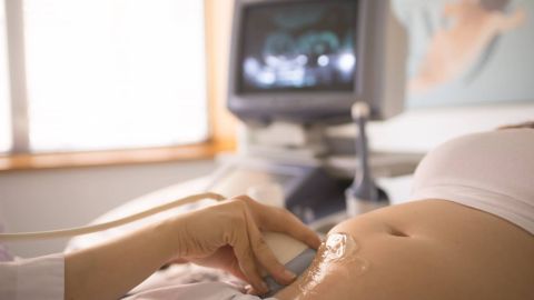 mujer embarazada en una ecograf&iacute;a