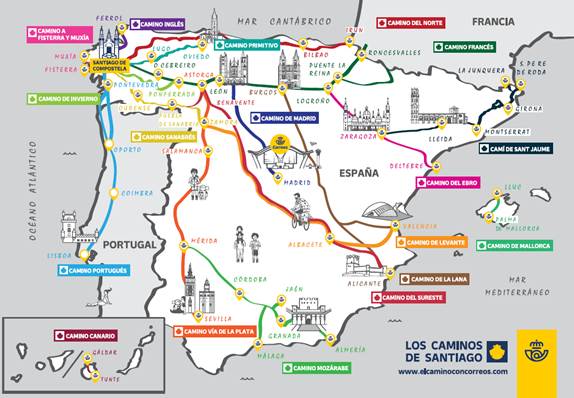 Correos presenta en Carrión de los Condes sus nuevas postales con las principales Rutas del Camino de Santiago Correos presenta en Carrión de los Condes sus nuevas postales con las principales Rutas del Camino de Santiago