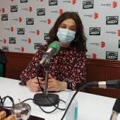 Pilar Zamora en los estudios de Onda Cero Ciudad Real