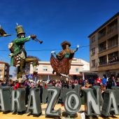 Escultura dedicada al Carnaval en Tarazona 