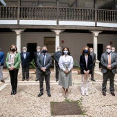 Las autoridades que han acudido a la inauguración de la exposición en Museo López Villaseñor