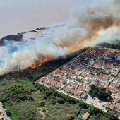 Afecta al Parque Natural Lagunas de la Mata, próximo a urbanizaciones de viviendas. El fuego ha obligado a activar el plan 1 del PEIF. 