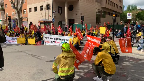Concentración de trabajadores de Geacam en Albacete Concentración de trabajadores de Geacam en Albacete