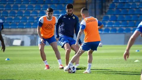 Rodrigo Pastorini, en un entrenamiento del Hércules. Rodrigo Pastorini, en un entrenamiento del Hércules.