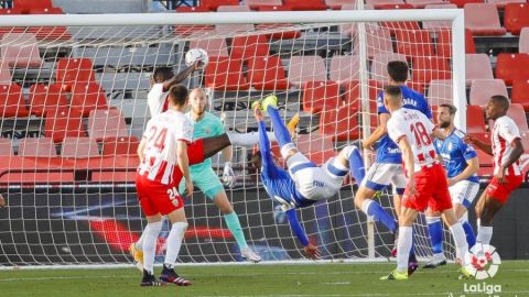 Grippo anota de chilena el gol del empate en Almer&iacute;a