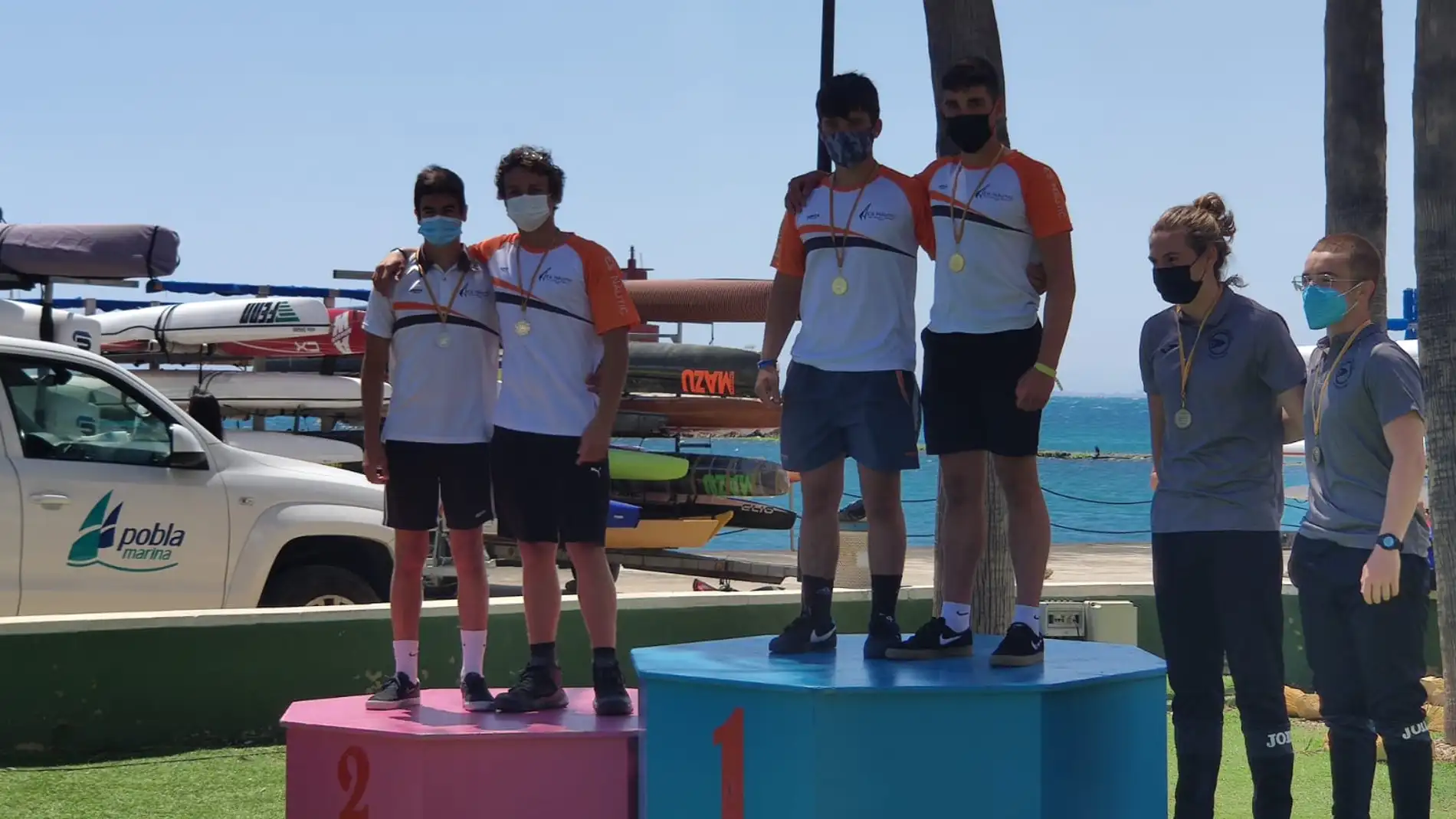 Los cadetes del CNSA logran cinco medallas en la 3ª Copa de España de Kayak de Mar