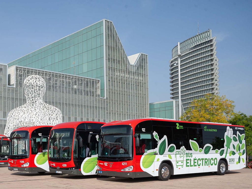 El Ayuntamiento de Zaragoza ya sólo comprará buses eléctricos El Ayuntamiento de Zaragoza ya sólo comprará buses eléctricos