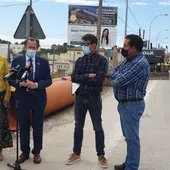 Instantes de la rueda de prensa celebrada esta mañana Instantes de la rueda de prensa celebrada esta mañana