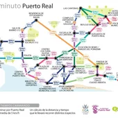 Mapa del nuevo metrominuto de Puerto Real Mapa del nuevo metrominuto de Puerto Real