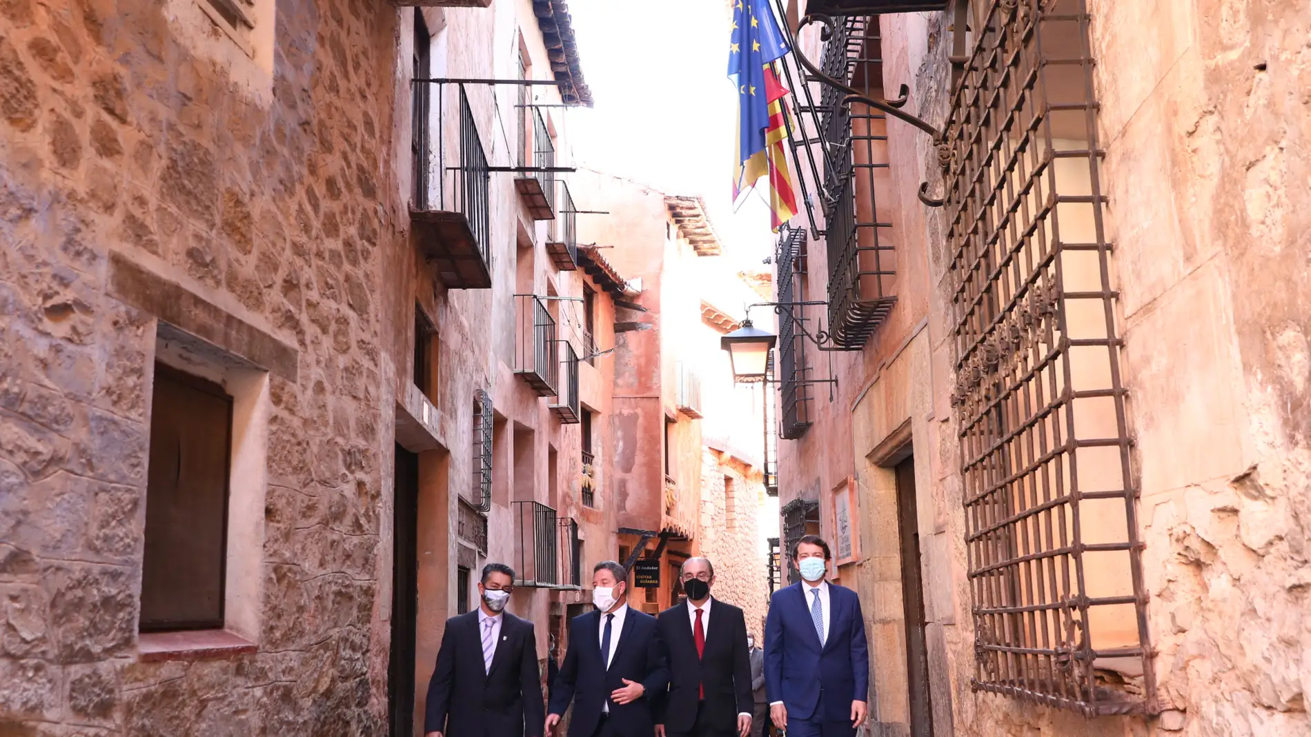 Los presidentes de Aragón, Castilla y León y Castilla La-Mancha en Albarracín