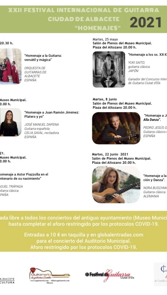 Programa del Festival de Guitarra Internacional de Guitarra de Albacete