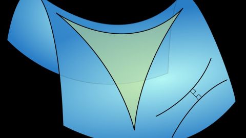 teorema de Pit&aacute;goras en superficie curva