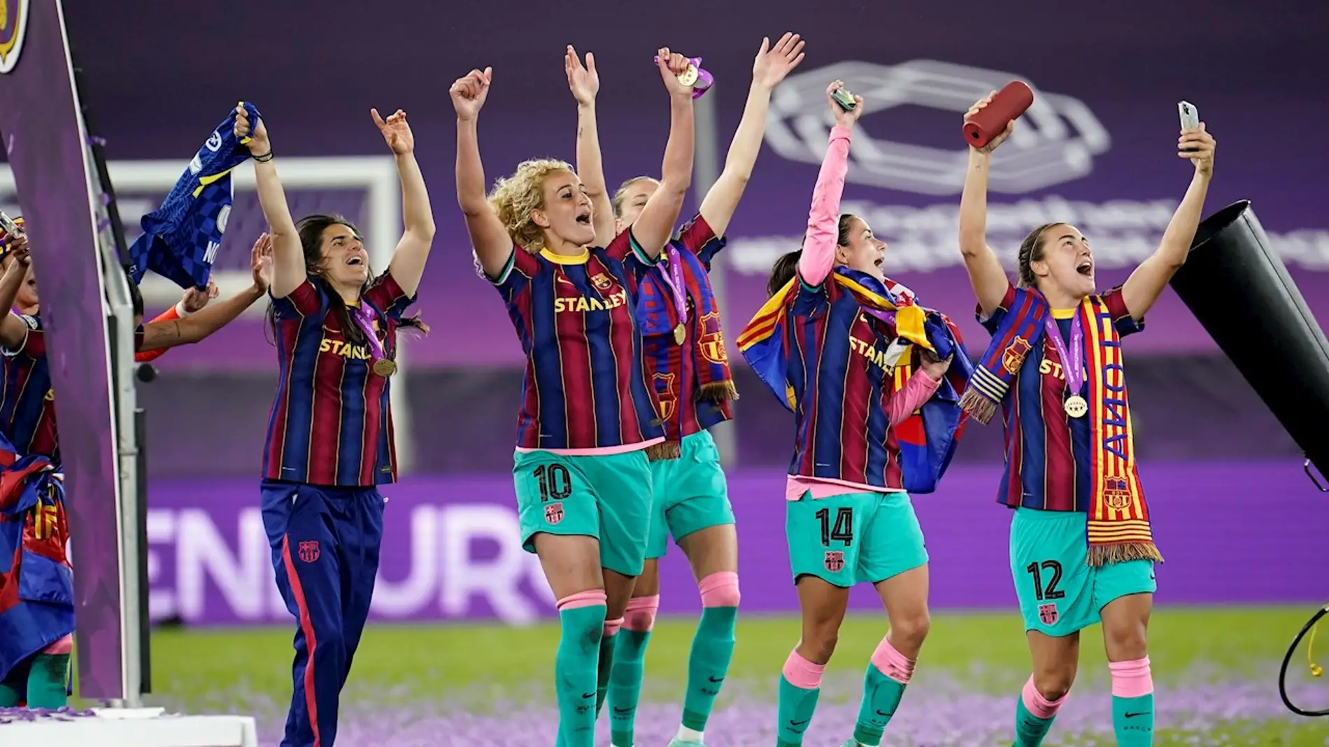 Las jugadoras del FC Barcelona femenino