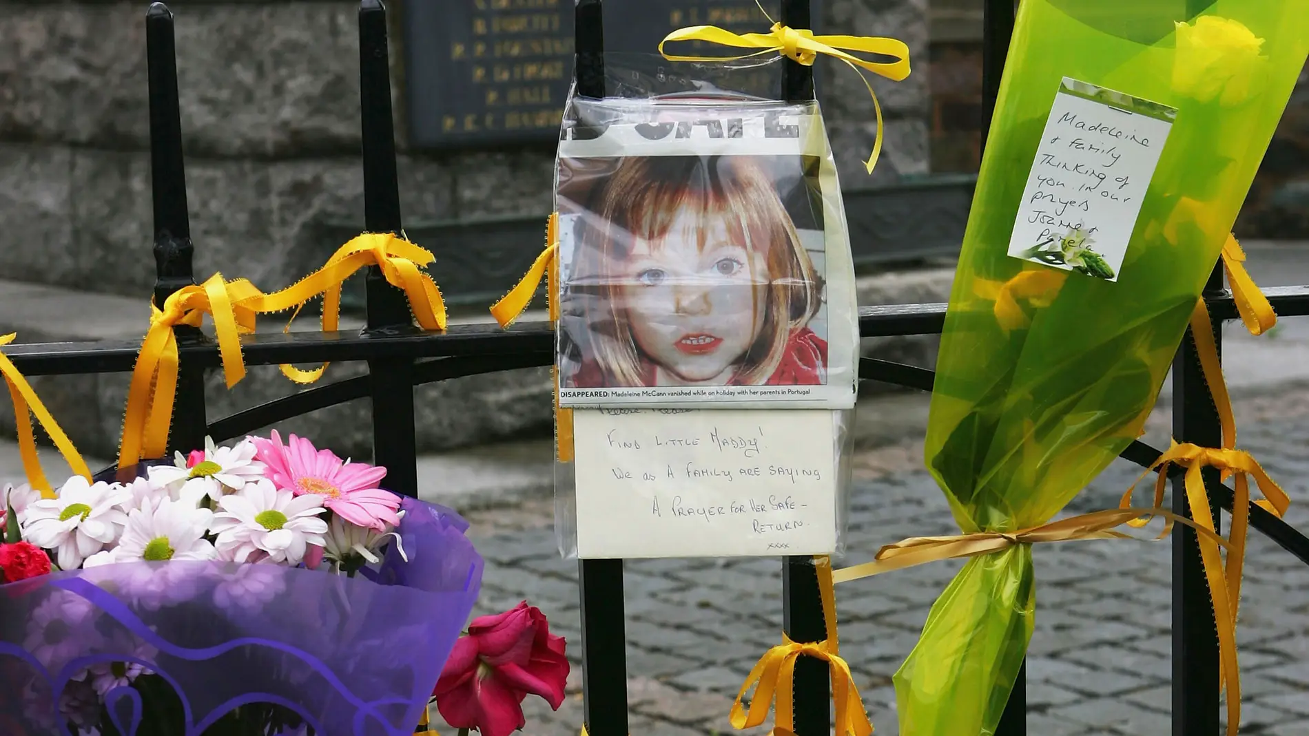 Mensajes de apoyo tras la desaparición de Madeleine McCann en Reino Unido.
