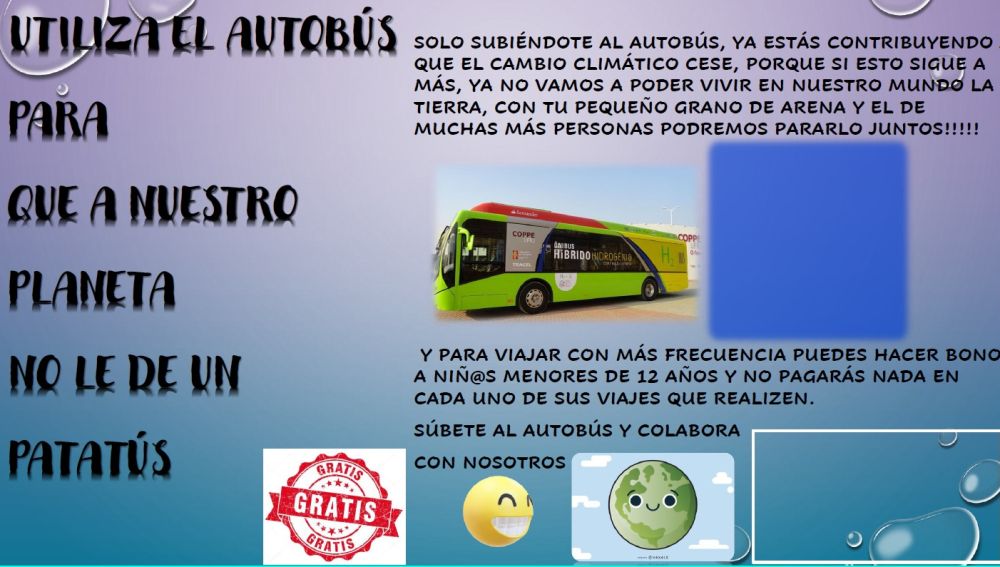Escolares partiicpan en campaña para fomentar el uso del transporte público