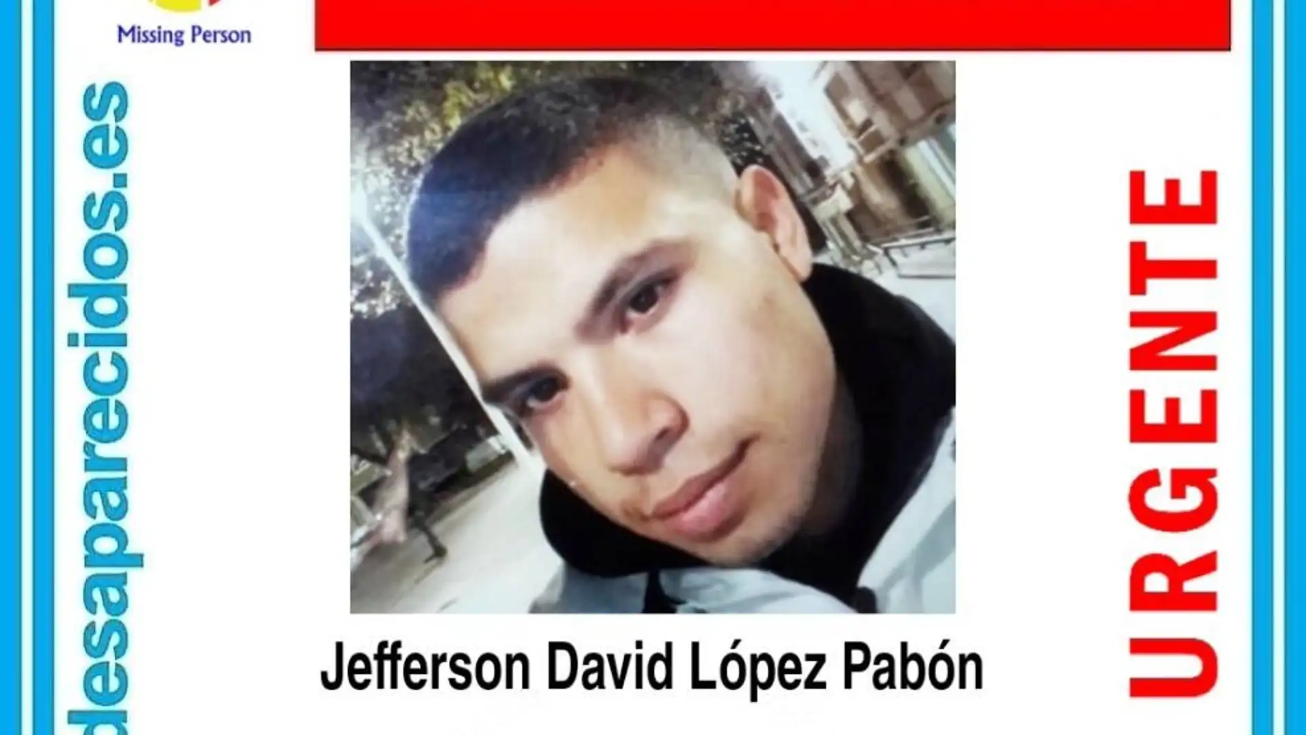Se busca a Jefferson David, un joven de 24 años desaparecido en Toledo