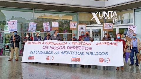 Manifestación jubilados Vigo