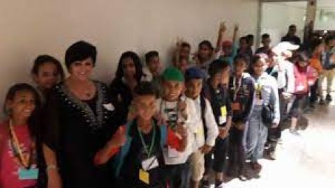 Ni&ntilde;os saharauis en su llegada al Altet en 2019