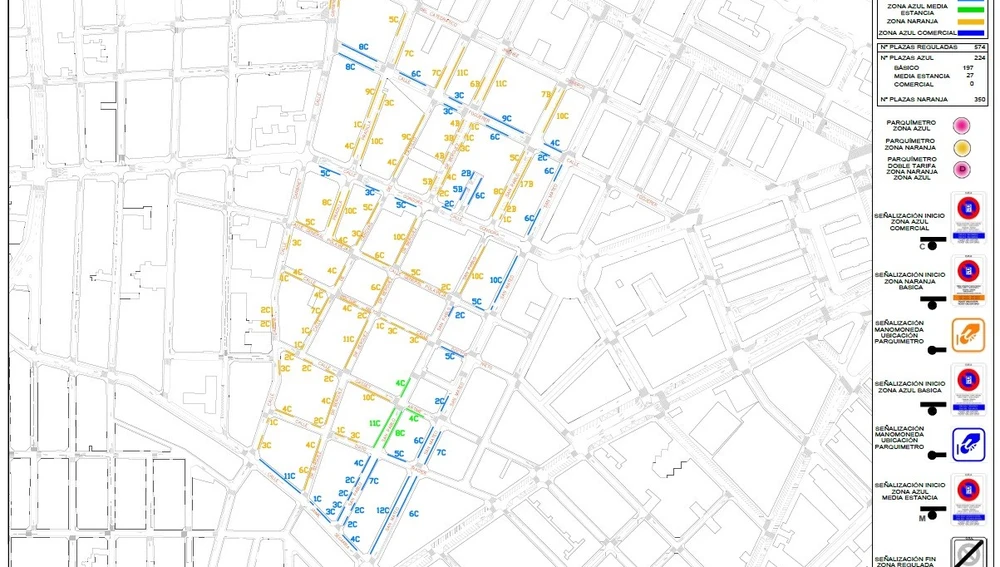Plano de Carolinas con las nuevas áreas de reguladas Plano de Carolinas con las nuevas áreas de reguladas