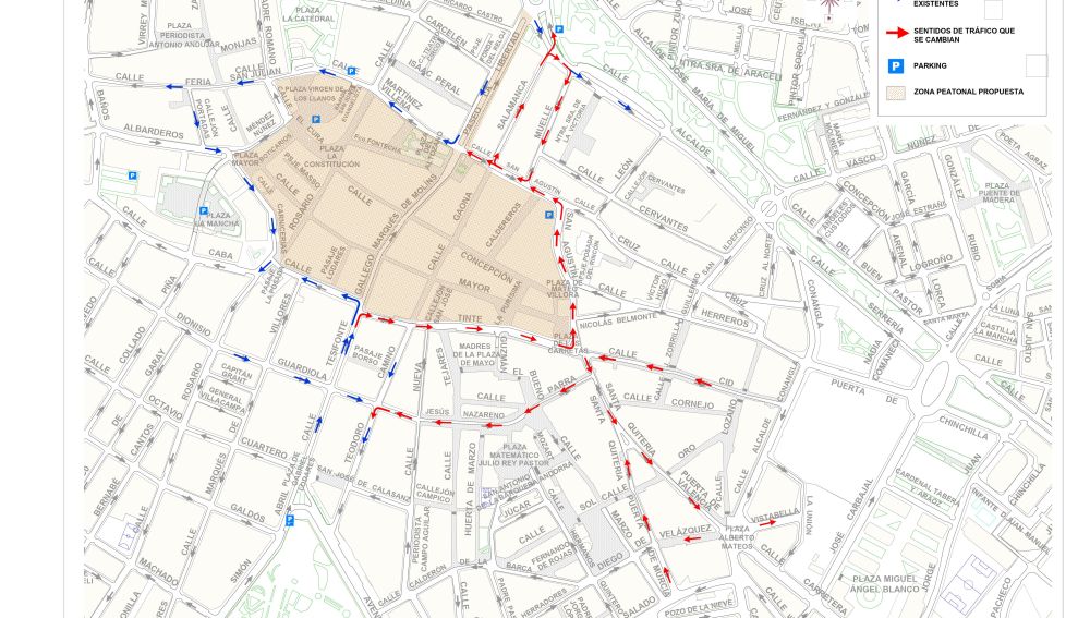 Cambios de sentido Zona Centro