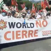 Manifestación contra el cierre de Tívoli World Manifestación contra el cierre de Tívoli World