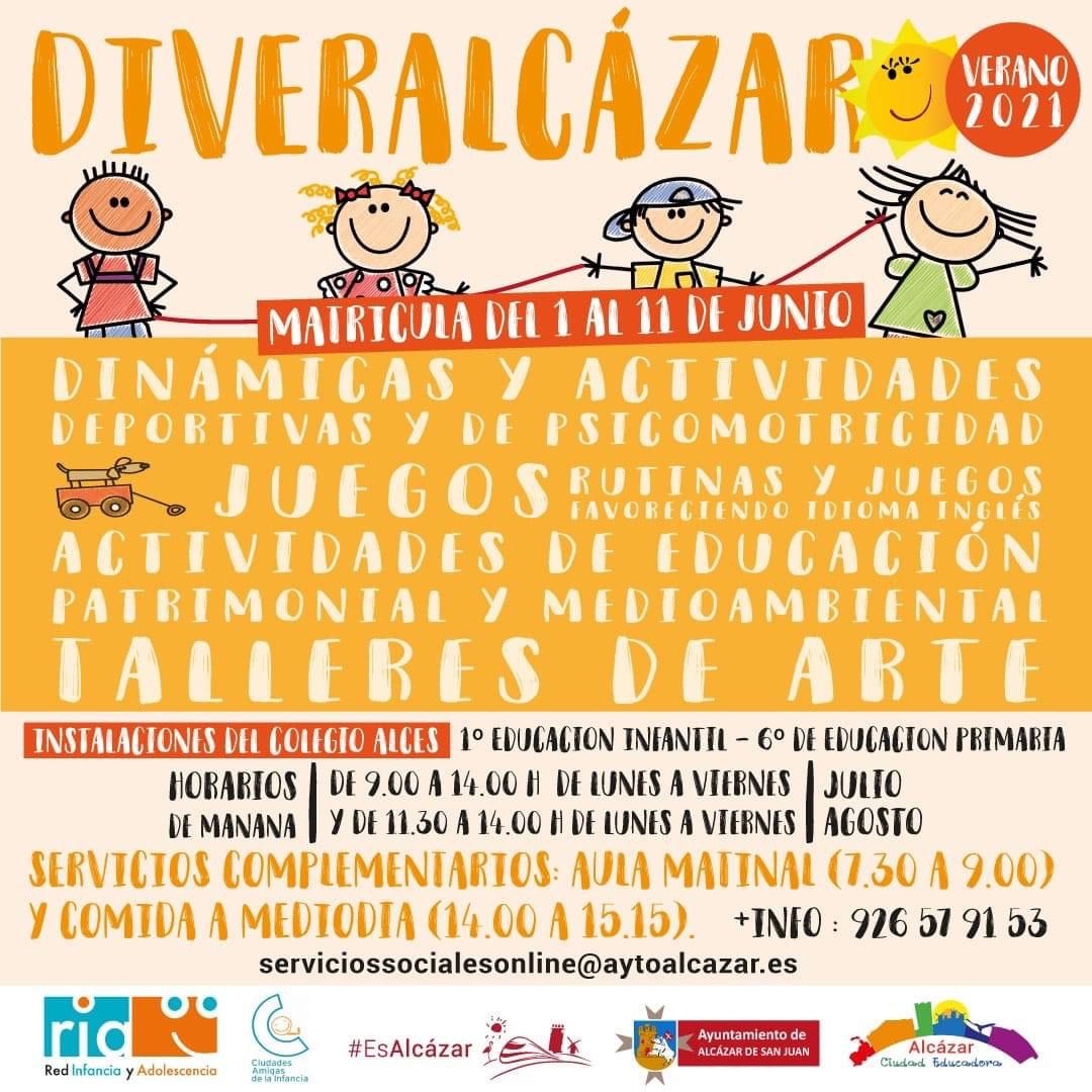 El Ayuntamiento programa DIVERALCÁZAR para favorecer la conciliación familiar El Ayuntamiento programa DIVERALCÁZAR para favorecer la conciliación familiar