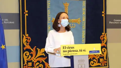 La portavoz del gobierno, Melania Álvarez, durante la rueda de prensa de esta mañana La portavoz del gobierno, Melania Álvarez, durante la rueda de prensa de esta mañana