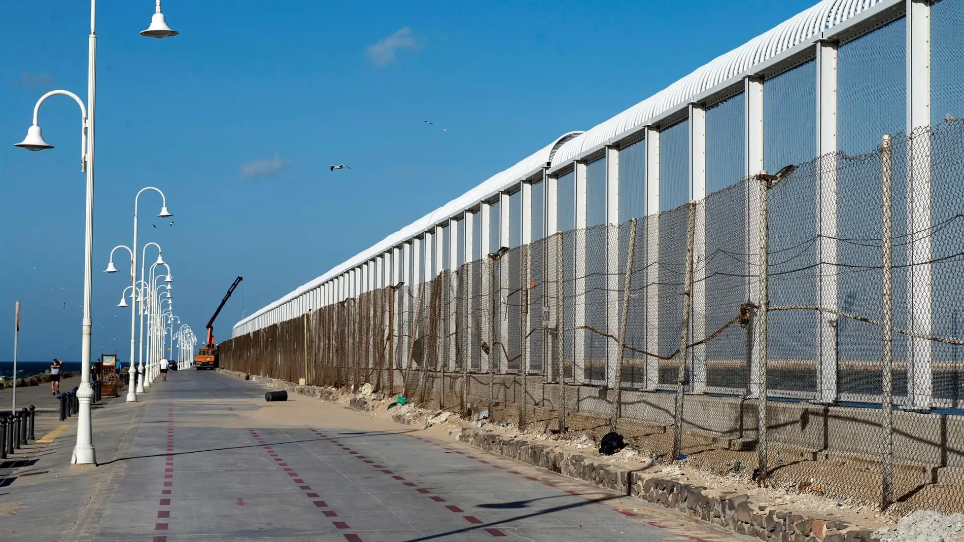 Imagen de la nueva valla fronteriza instalada en Melilla