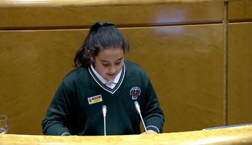 Una niña de Cuenca, ganadora de los Premios de Internet entregados en el Senado Una niña de Cuenca, ganadora de los Premios de Internet entregados en el Senado