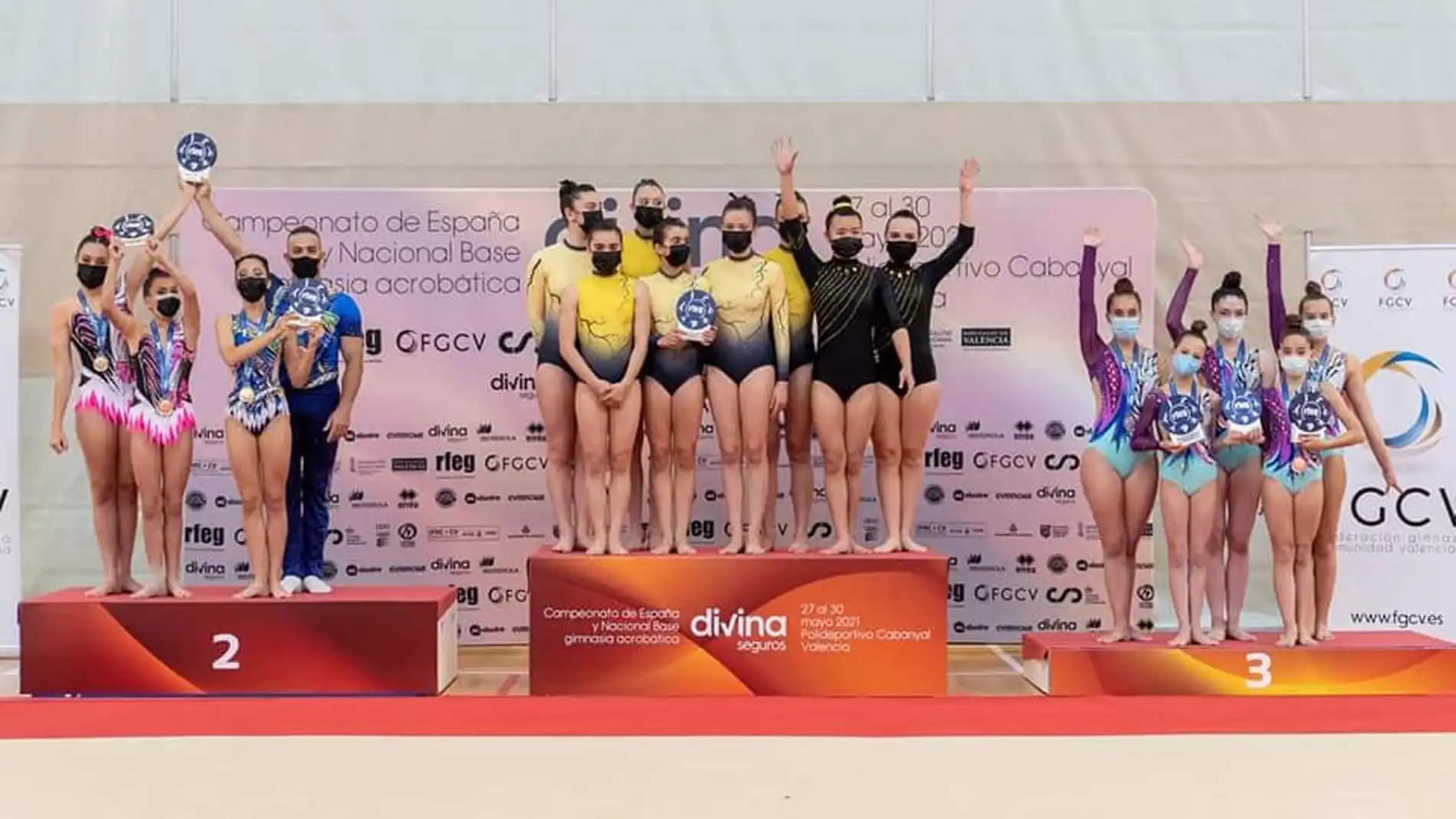 Éxito de Ximnasia Burgas en Campeonato Nacional de Gimnasia Acrobática