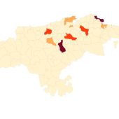 Seis municipios cántabros, en niveles alto y muy alto de incidencia COVID