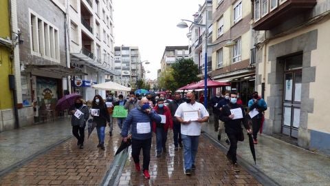 Protesta de los hosteleros de Santo&ntilde;a
