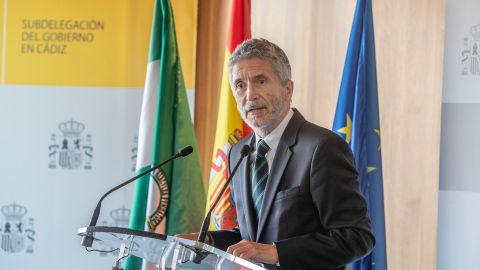 Fernando Grande-Marlaska, en un acto en Cádiz Fernando Grande-Marlaska, en un acto en Cádiz