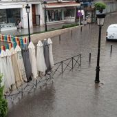 Las fuertes lluvias han dejado inundadas muchas calles en Tomelloso