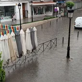 Las fuertes lluvias han dejado inundadas muchas calles en Tomelloso Las fuertes lluvias han dejado inundadas muchas calles en Tomelloso