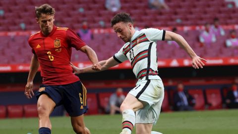 Marcos Llorente en una acci&oacute;n durante el partido con Portugal