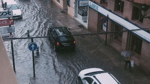La tormenta provoc&oacute; inundaciones en calles de Tomelloso