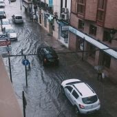 La tormenta provocó inundaciones en calles de Tomelloso