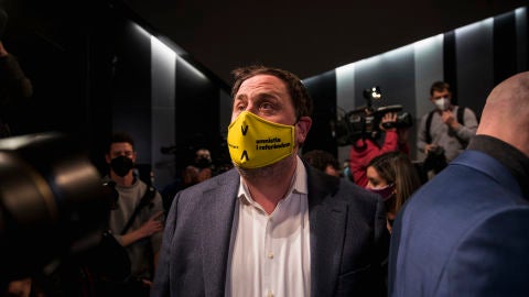 Oriol Junqueras, durante un acto de campa&ntilde;a